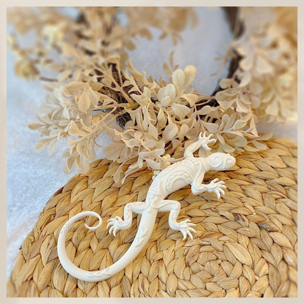 Wunderschöner Gecko, Eidechse, Salamander HANDMADE, Beton