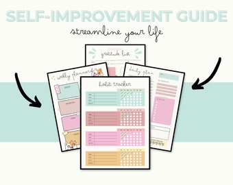 Printable Habit Tracker, Daily Planner, Weekly Planner, Gratitude Journal | Digital Planner