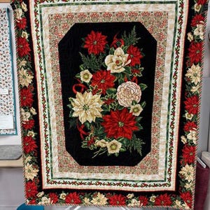 Christmas quilted throw or wall hanging