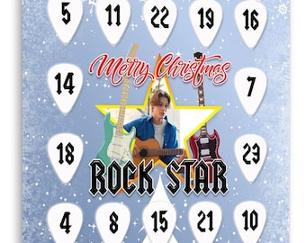 Calendrier De L'Avent 24 Jours En Bois - 24 Médiators De Guitare/ukulélé, Pour Musiciens Ado/adultes - 6