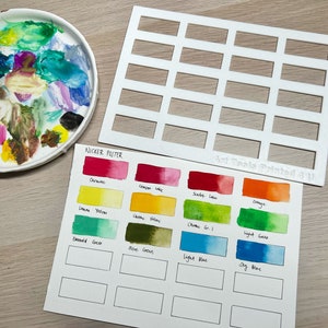 Aquarell Swatch Template A5