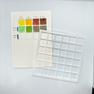 Watercolor Mixing Color Swatch Template