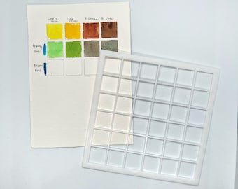 Watercolor Mixing Color Swatch Template