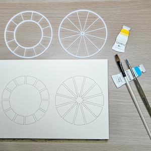 Color Wheel Template Set of 2