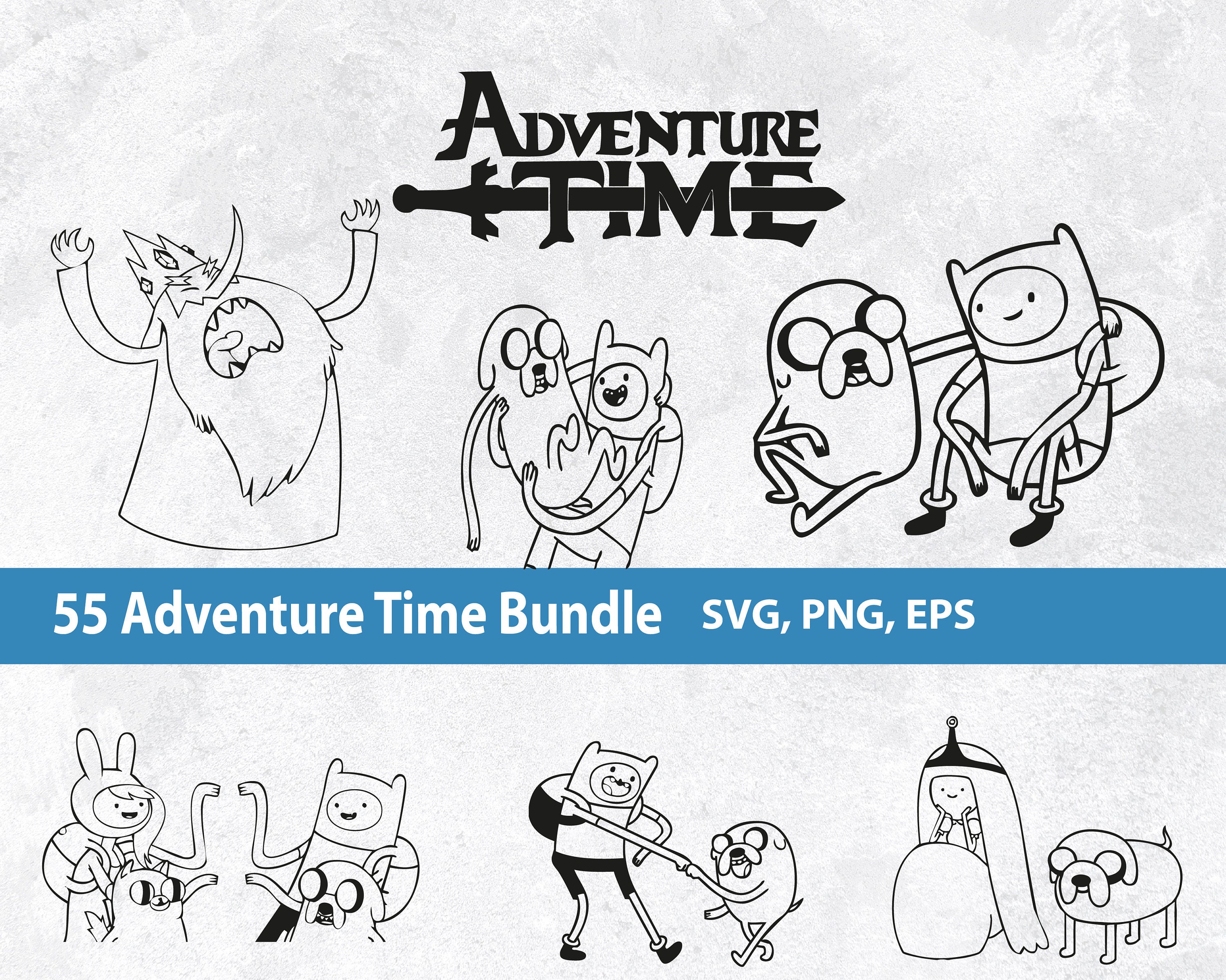 Adventure Time Clipart 55 Draw, Adventure Time Svg, Png, Characters