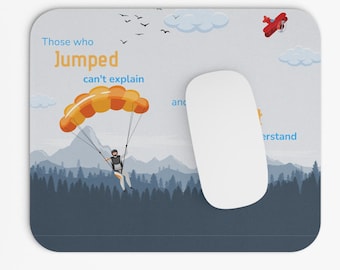Alfombrilla de ratón para paracaidistas - Regalo para amantes del paracaidismo - Regalo para saltadores de parapente - Accesorios para paracaidistas