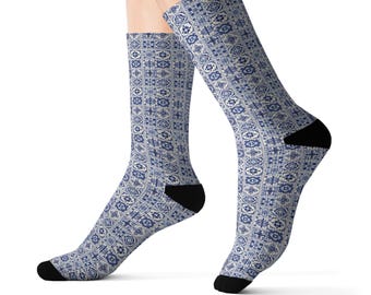 Portuguese Azulejo Tile Socks – Lisbon Souvenir Gift