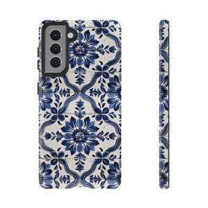 Portuguese Tile Azulejo Phone Case iPhone 15 14 Pro Max 13 12 11 - Samsung 23 22 21 20 - Google Pixel tiled hard case - Lisbon gift - Porto tiles phone protector