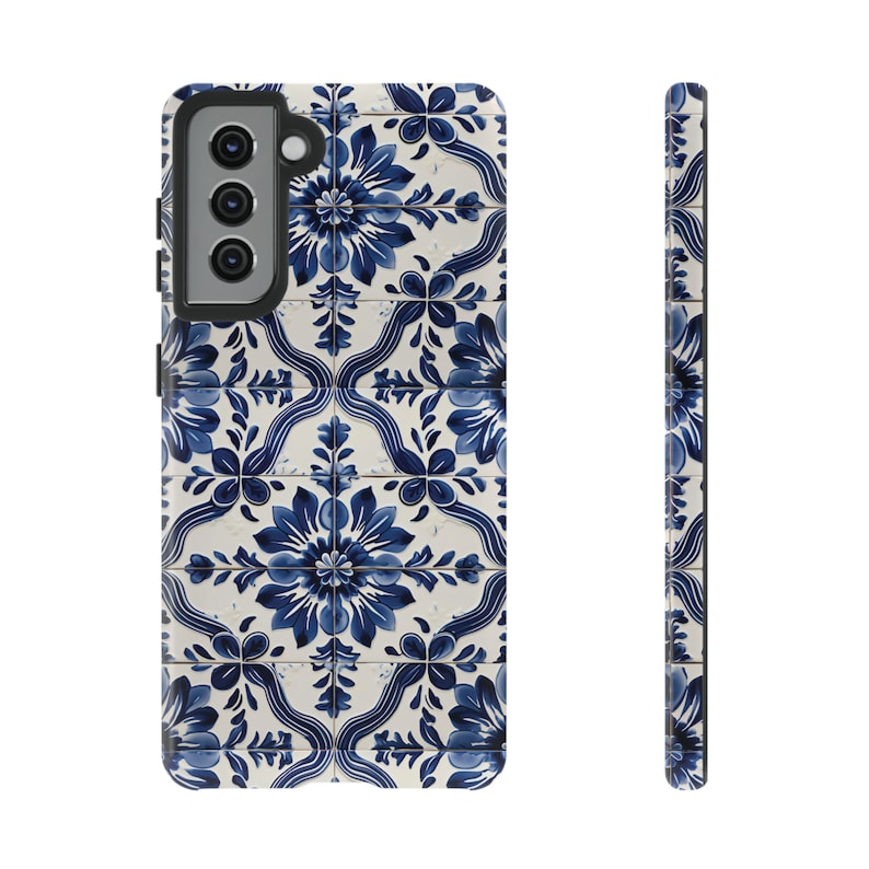 Portuguese Tile Azulejo Phone Case iPhone 15 14 Pro Max 13 12 11 - Samsung 23 22 21 20 - Google Pixel tiled hard case - Lisbon gift - Porto tiles phone protector