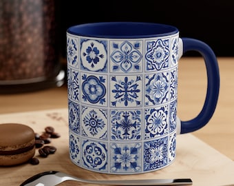 Blue Azulejo Tile Coffee Mug - Portuguese Lisbon Souvenir