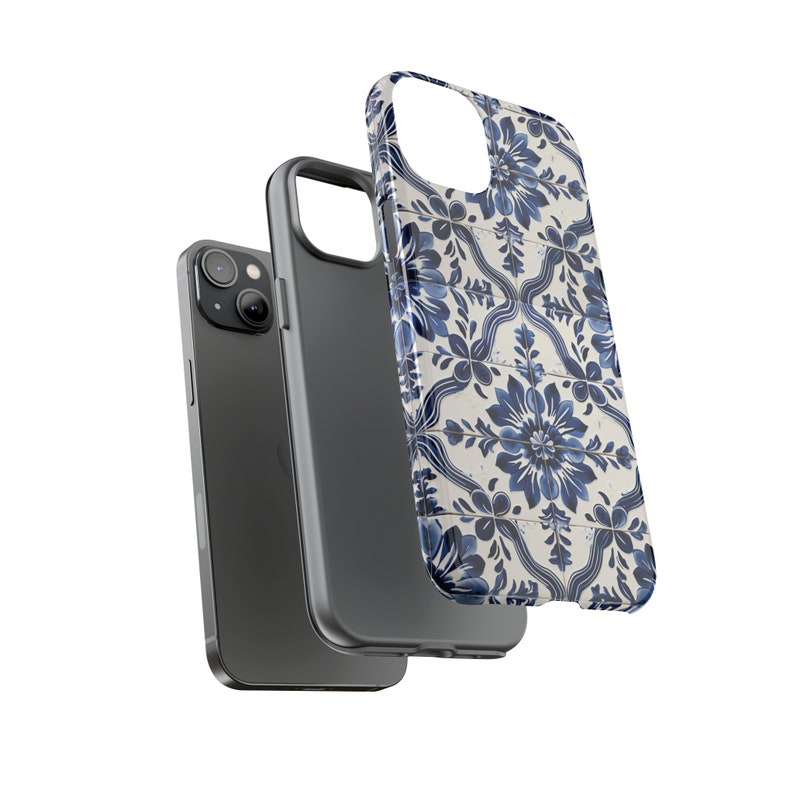 Portuguese Tile Azulejo Phone Case iPhone 15 14 Pro Max 13 12 11 - Samsung 23 22 21 20 - Google Pixel tiled hard case - Lisbon gift - Porto tiles phone protector