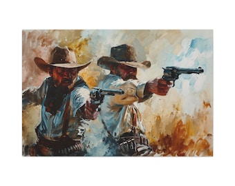 Gunslinger Cowboys Canvas Print