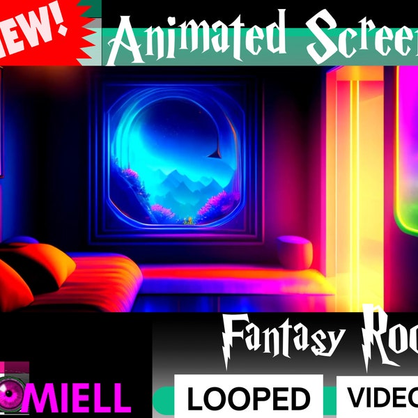Wizard Dreamy Aquarium Loop Streamer Animated Background Editable Room Fantasy Desktop Looped Vtuber Stream Twitch Overlay Music Visualizer