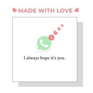 WhatsApp Valentines Day Card Birthday Card Love You App Message Notification Girlfriend Boyfriend Wife Husband Love