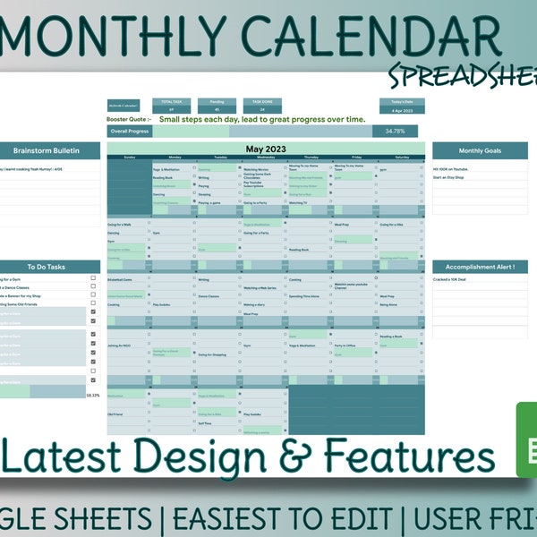 2024 Calendar Planner Monthly Calendar Template Google Sheets
