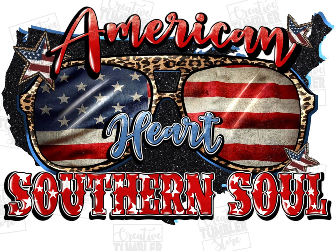 American Heart Southern Soul Png Sublimation Design Download, 4th of ...