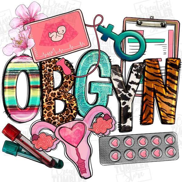 OBGYN Obstetrics And Gynecologist png png sublimation design download, Medical png, western OBGYN png, sublimate designs download