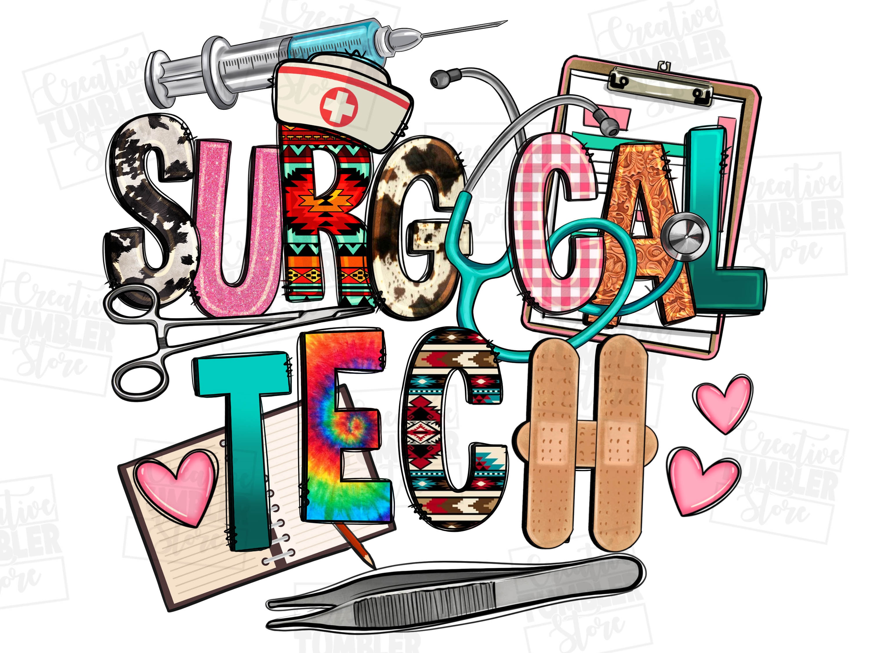 Surgical Tech Png Sublimation Design Download Surgical Etsy
