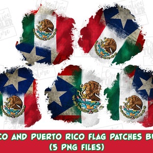 Mexico and Puerto Rico patches bundle png, Puerto Rico png, patches bundle png, Mexico png, sublimate designs download
