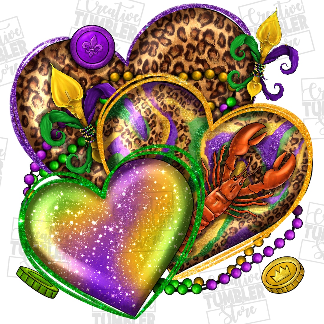 heart necklace mardi gras