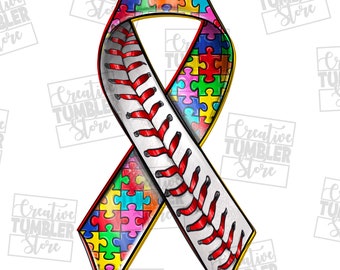 Autism ribbon Baseball png sublimation design download, Autism Awareness png, sport png, Baseball png, sublimate designs download