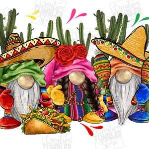 Mexikanische Zwerge png Sublimation Design herunterladen, Cinco de Mayo png, Sombrero png, mexikanische png, Fiesta png, sublimieren Designs herunterladen