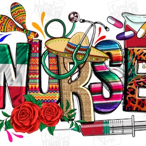 Cinco de mayo Nurse png sublimation design download, Mexican Nurse png, Mexico png, fiesta png, sublimate designs download