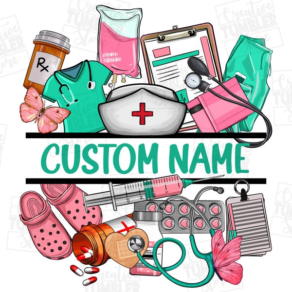 Personalized Nurse png sublimation design download, Nurse png, Nursing png, custom name Nurse png, Nurse life png,sublimate designs download