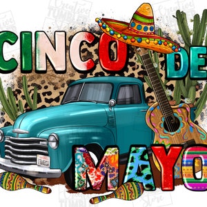 Cinco de Mayo png Sublimation Design download, Western LKW png, Mexiko png, Fiesta png, sublimieren designs download