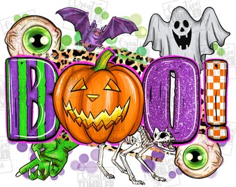 Halloween boo png Sublimation Design download, Happy Halloween png, Spooky Season png, Halloween Vibes png, sublimieren designs download