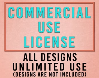 Whole Shop Designs Commercial Use License, Commercial Use License for Small Businesses and Physical Products, Multiple Design, Unlimited Use
