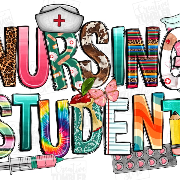 Nursing student png sublimation design download, Nurse png, Nursing png, student life png, student png, sublimate designs download