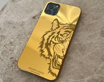 24K Gold iPhone 16 Pro & 16 Pro Max Cases / Customizable iPhone / 15 14 13 Series Real Gold Plated iPhone Case /Special Handmade Case iPhone
