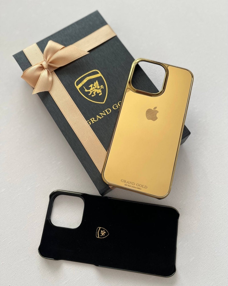Real 24K Gold iPhone 15 Pro & 15 Pro Max Cases / Customizable Gold