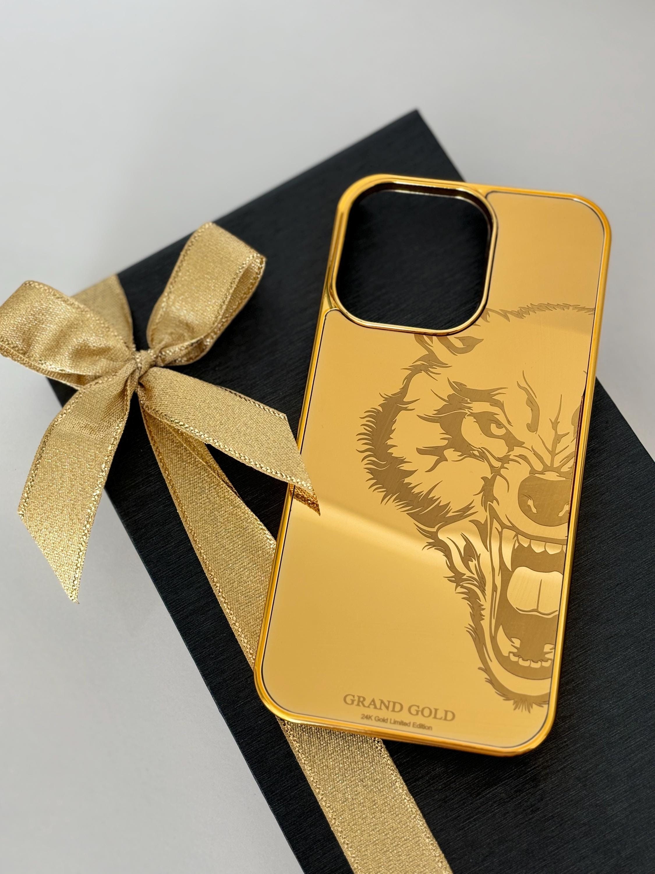 Gold iPhone 16 Pro Max Case / Lux iPhone 16 Pro Case, Customizable iPhone 14 15 Pro Case / 24k Gold Plated iPhone Case, Handmade iPhone Case