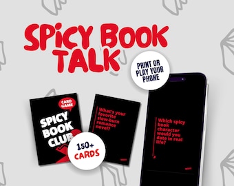 Spicy Book Club Card Game: 150+ Romance & Fantasy Questions (Digital Download)