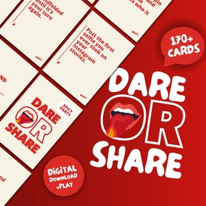 Dare or Teilen Spicy Dares und Fragen Kartenspiel Party Kartenspiel für Erwachsene Trinkspiel Spicy Fragen Spicy Paar Valentin Kartenspiel