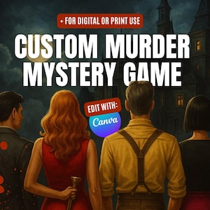 Customisable Halloween Canva Murder Mystery birthday Dinner Party | Birthday Digital  Download Game Printable Birthday Clue Game Clue party