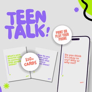 Gesprekskaarten voor tieners Therapienotities voor tieners Sociale media Verslaving Gezinstherapiekaarten Schoolpsycholoog Tiener Vragen
