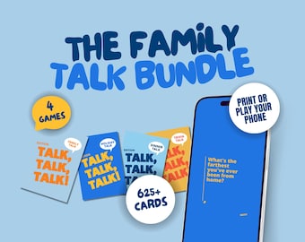 Family Talk Kartenspiel-Bundle: 625+ Gesprächsstarter (Digitaler Download)