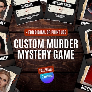 Customisable Halloween Canva Murder Mystery birthday Dinner Party | Birthday Digital  Download Game Printable Birthday Clue Game Clue party