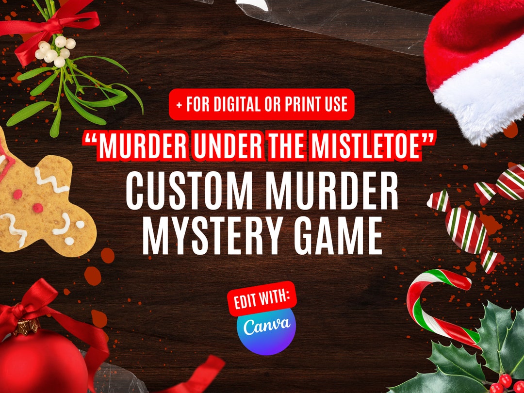 Customisable Canva Christmas Murder Mystery Party Digital Etsy
