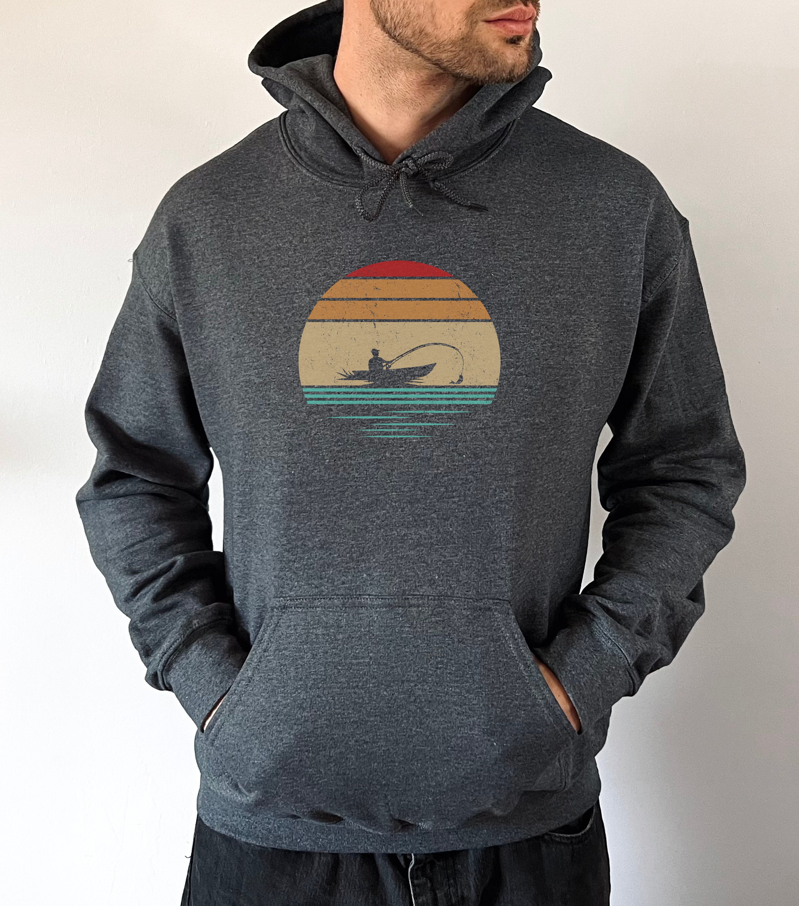 Fishing Hoodie, Men's Fishing Shirt, Fathers Day Sweater, Gift for Dad, Husband Fishing Sweatshirt, Fishing Trip Shirt, Fisherman Dad