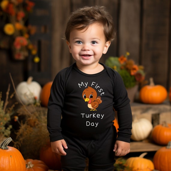 My First Thanksgiving Outfit Babies 1st Thanksgiving Newborn Thanksgiving Outfit Little Turkey Outfit My First Turkey Day Shirt Etsy