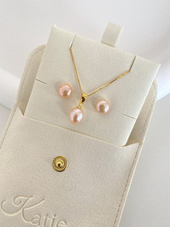 Peach Cultured Freshwater Pearl Earrings Crystal Gold-plated Peach Cultured Freshwater Pearl Earrings Crystal Gold-plated