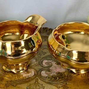 Vintage Royal Winton &quot;Golden Age&quot; Cream and Sugar Set Bone China Made in England 1950’s