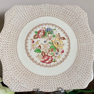 Vintage Myott Staffordshire  Symphony Cake Platter Made in England very rare 1940s