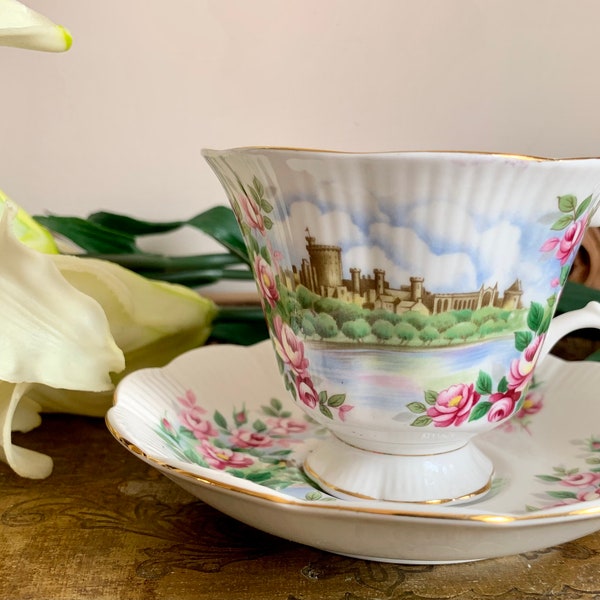 Vintage Royal Albert Ancestral Series England’s Glory fine bone china Tea cup with Saucer