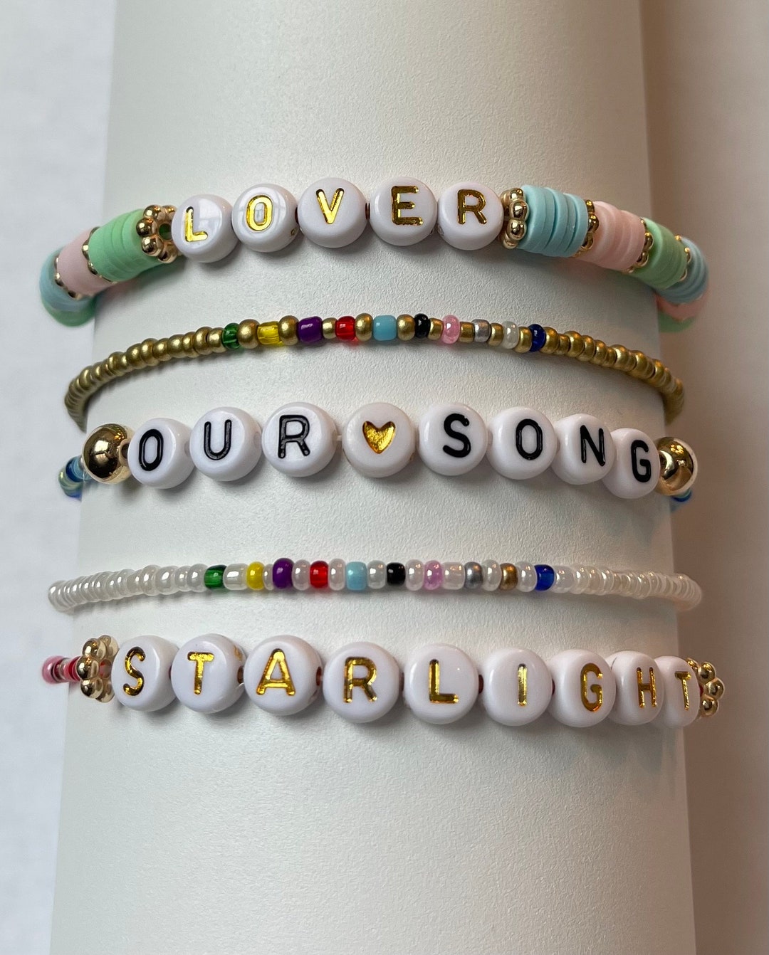 Five-pack of Taylor Swift-themed Friendship Bracelets 