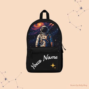 Astronaut Adventure Personalized Backpack, Cosmic School Bag, Space-Themed Travel Bag, Custom Name Backpack, Perfect Gift for Kids and Teens